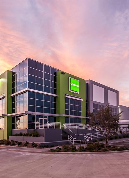 Goodman Logistics Center Rancho Cucamonga Night Shot Warehouse Exterior